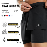 2 in 1 Dual Shorts with Inner Compression