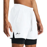 2 in 1 Dual Shorts with Inner Compression