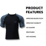 Classic Shark Scales Compression Tights Half Sleeves