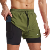 Apex Dual Shorts with Concealed Pockets & Towel Holder