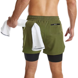 Apex Dual Shorts with Concealed Pockets & Towel Holder