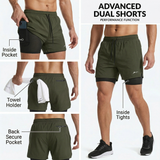 Apex Dual Shorts with Concealed Pockets & Towel Holder