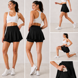 Flare Skorts with Inside Tights | Black