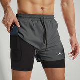 Apex Dual Shorts with Concealed Pockets & Towel Holder