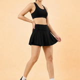 Flare Skorts with Inside Tights | Black