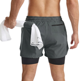 Apex Dual Shorts with Concealed Pockets & Towel Holder