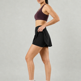 Flare Skorts with Inside Tights | Black