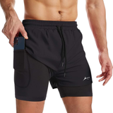 Apex Dual Shorts with Concealed Pockets & Towel Holder
