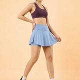 Flare Skorts with Inside Tights | Powder Blue