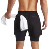 Apex Dual Shorts with Concealed Pockets & Towel Holder