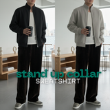 Pack of 2 Old Money Stand Up Collar Sweatshirt Zip-Up