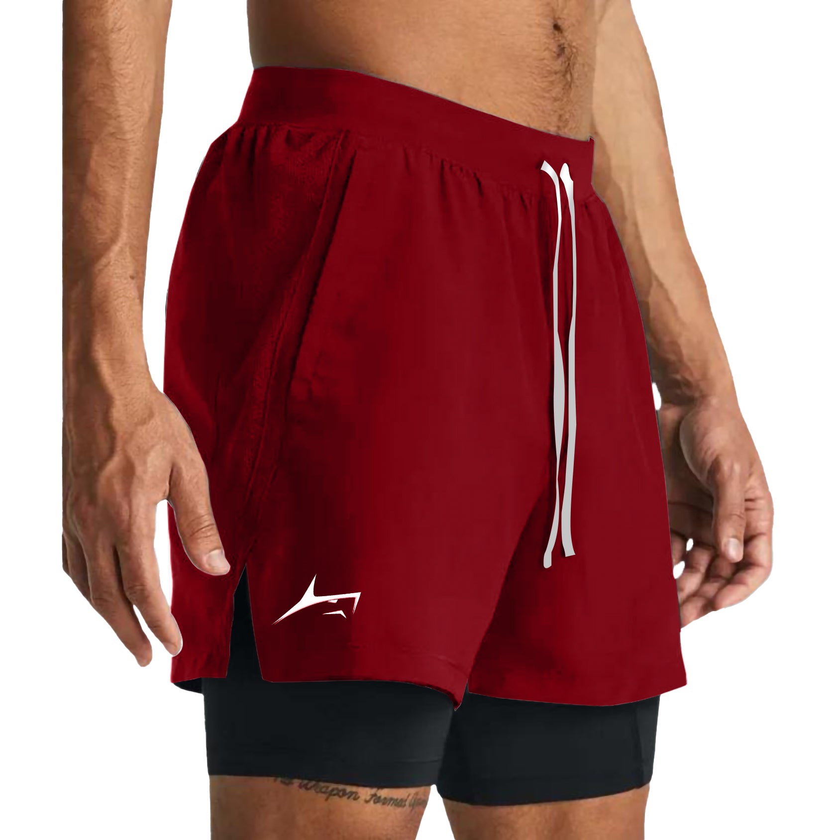 in Dual Shorts with Inner Compression