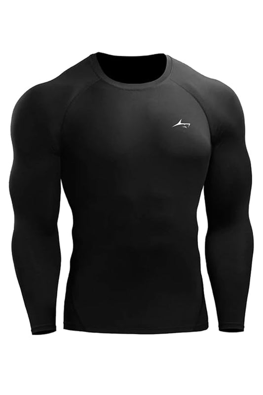 PROSHARX Full Sleeve Compression T-Shirt | Daily Active Wear Essential (Black)