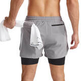 Apex Dual Shorts with Concealed Pockets & Towel Holder
