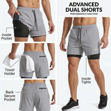 Apex Dual Shorts with Concealed Pockets & Towel Holder