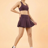 Flare Skorts with Inside Tights | Plum Wine