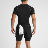 Combo Co-ord Set of Classic Compression T-Shirt & Apex Dual Short