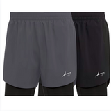 PACK of 2 Dual 2 in 1 Shorts with Inner Compression